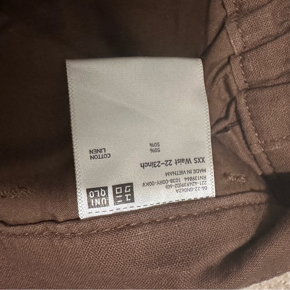 Linen Brown Pants - Picture 3 of 3